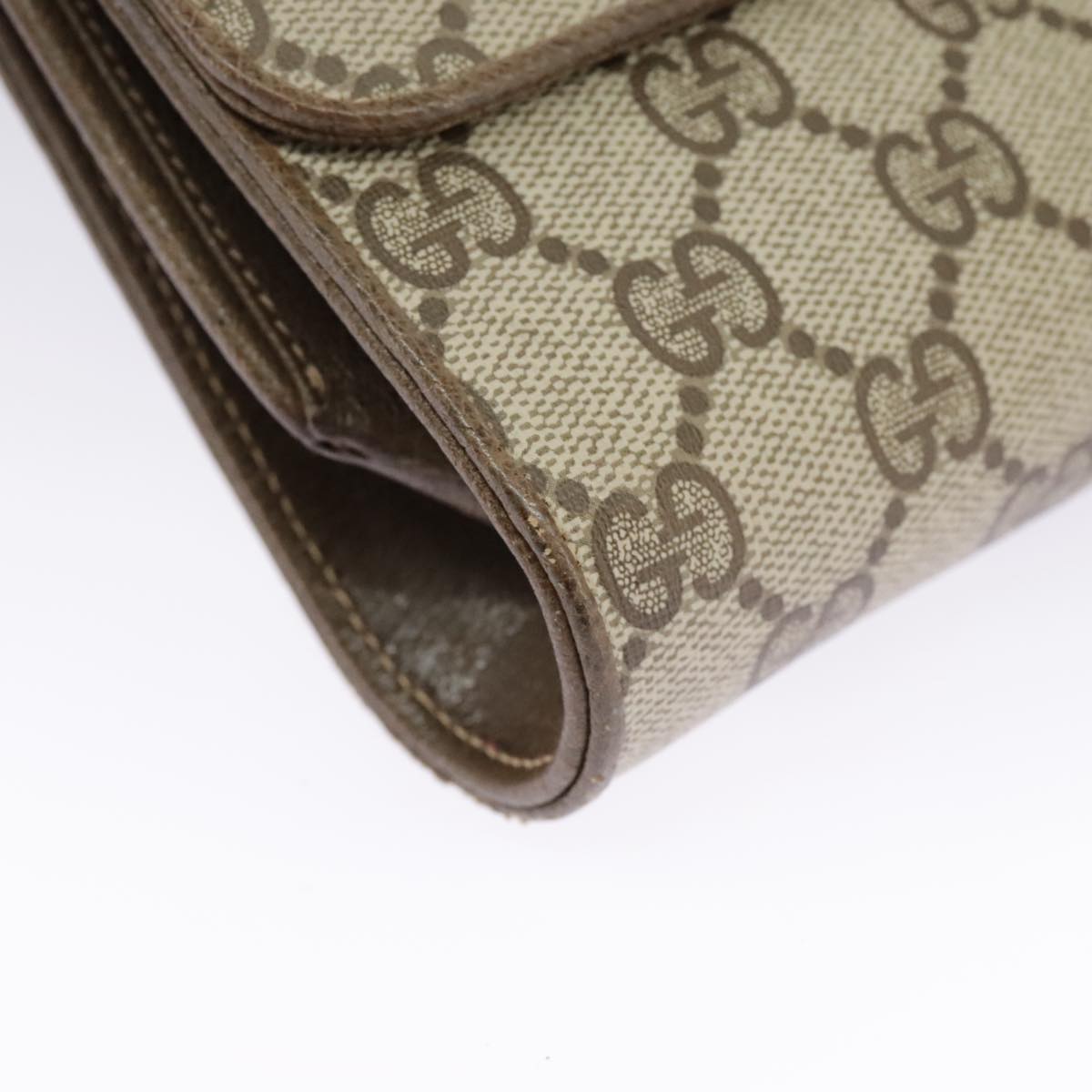 GUCCI GG Supreme Shoulder Bag PVC Beige Gold 904 02 050 ep6356