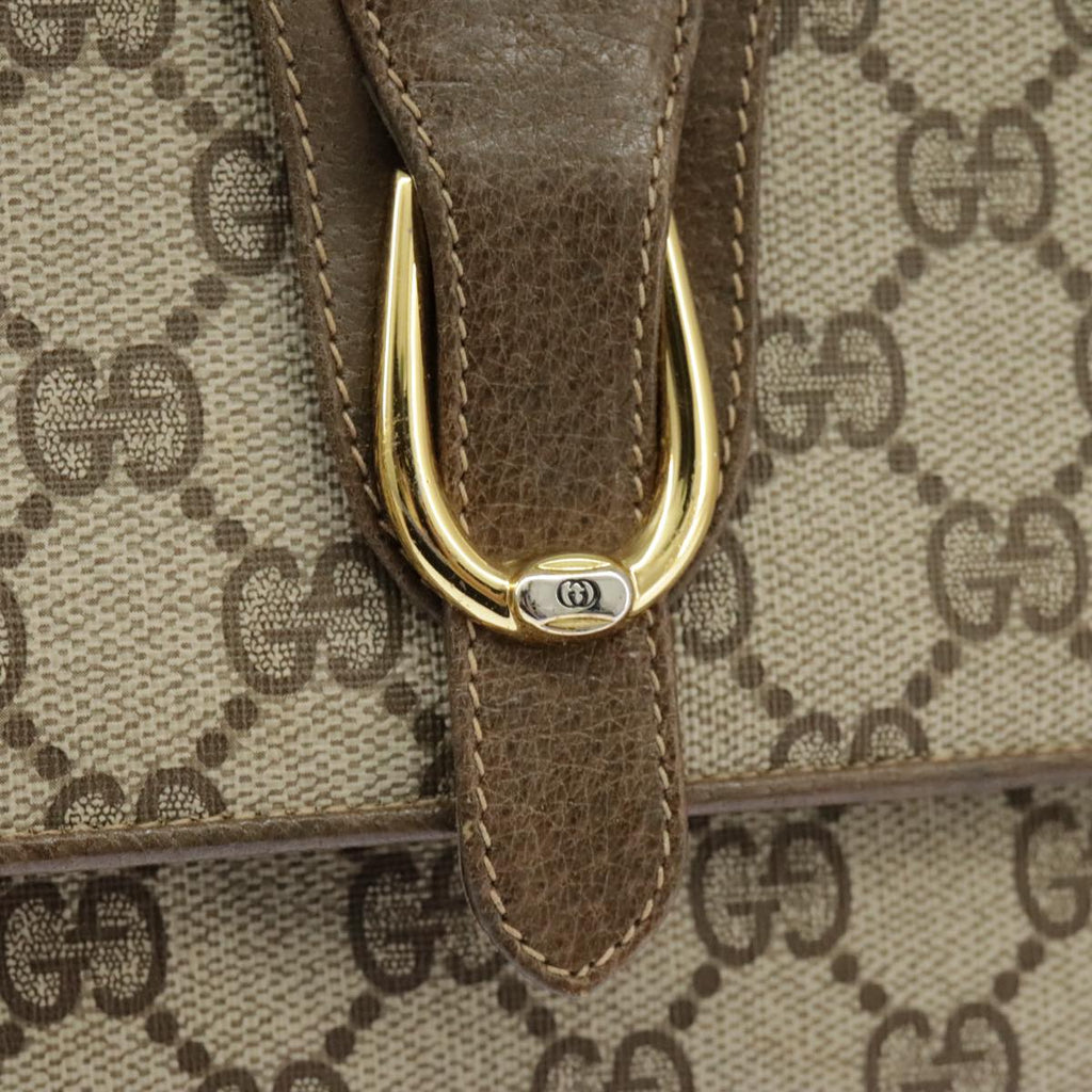 GUCCI GG Supreme Shoulder Bag PVC Beige Gold 904 02 050 ep6356