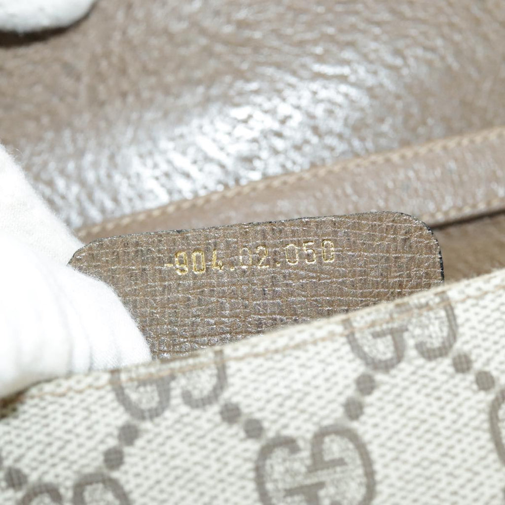 GUCCI GG Supreme Shoulder Bag PVC Beige Gold 904 02 050 ep6356