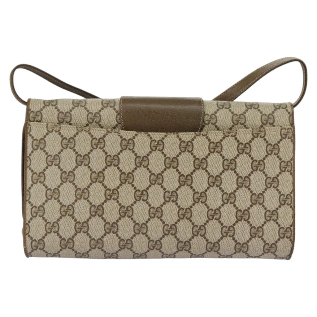 GUCCI GG Supreme Shoulder Bag PVC Beige Gold 904 02 050 ep6356