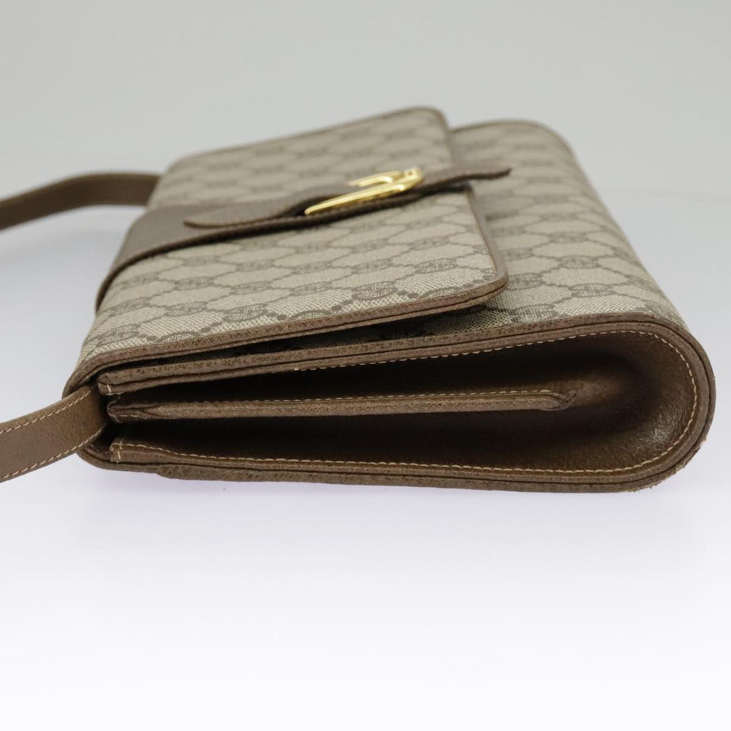 GUCCI GG Supreme Shoulder Bag PVC Beige Gold 904 02 050 ep6356