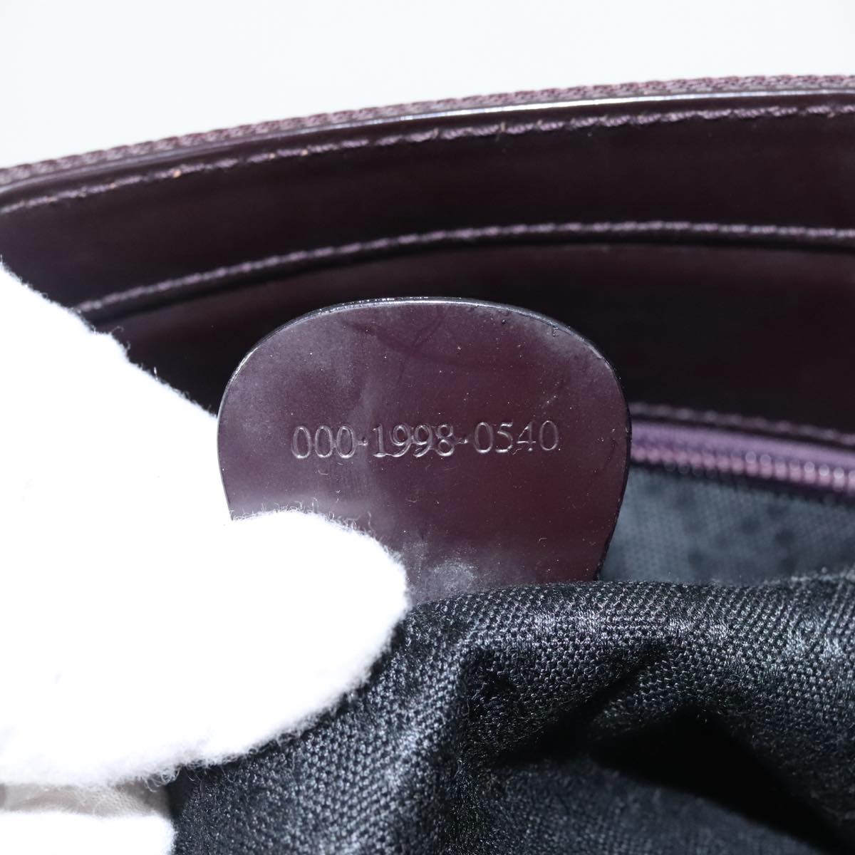 GUCCI Bamboo Hand Bag Nylon 2way Black Silver 000 1998 0540 ep6377