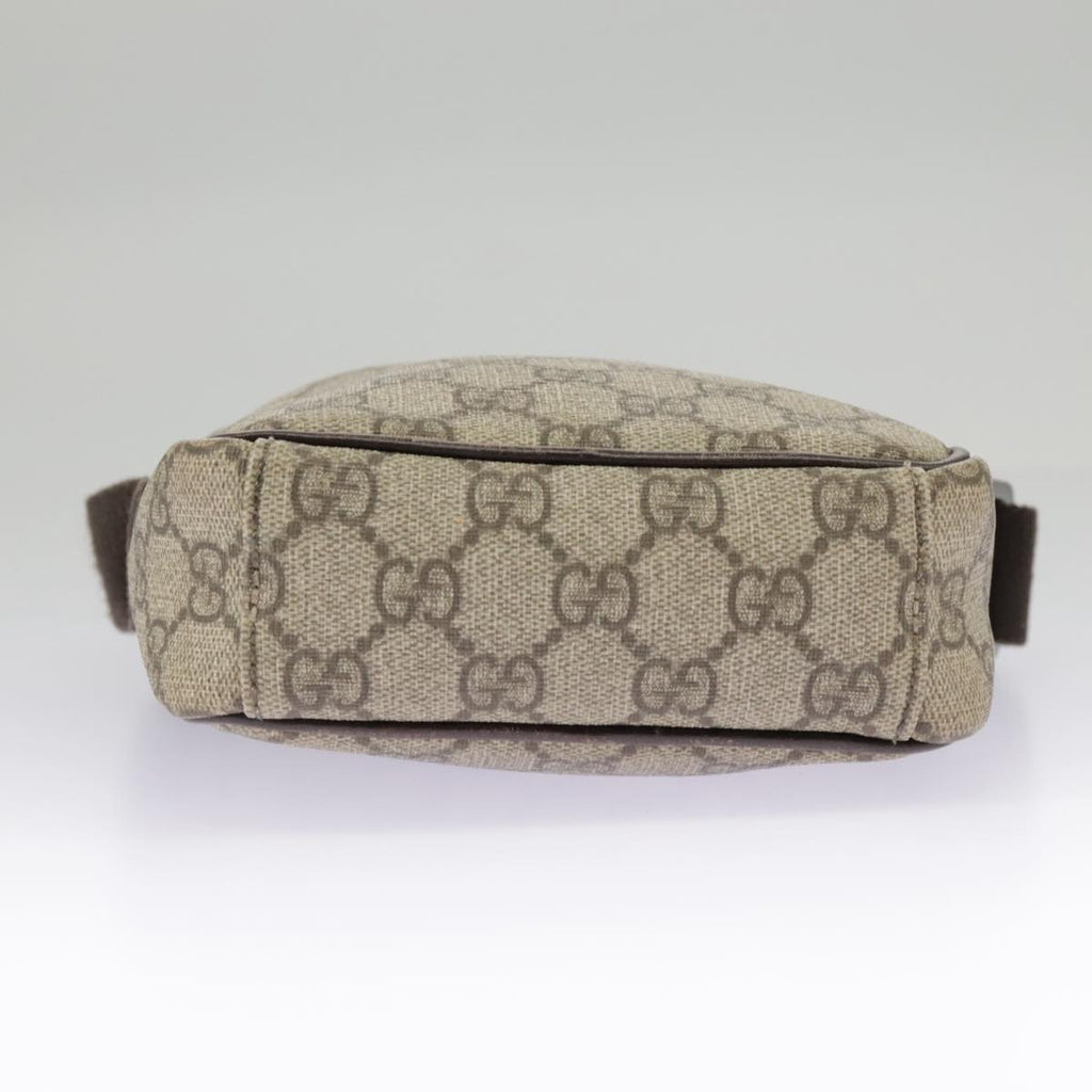 GUCCI GG Supreme Shoulder Bag PVC Beige Silver 122754 ep6381