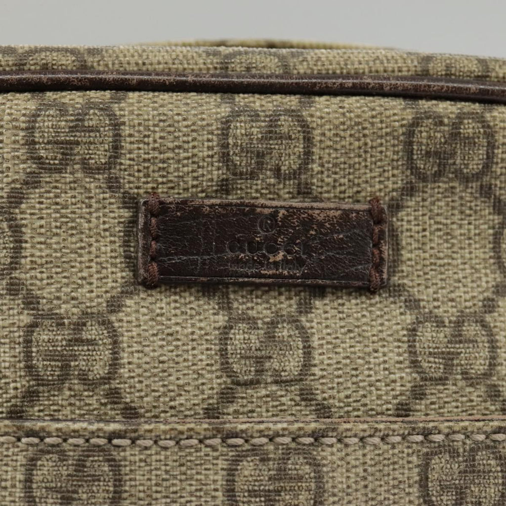 GUCCI GG Supreme Shoulder Bag PVC Beige Silver 122754 ep6381