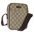 GUCCI GG Supreme Shoulder Bag PVC Beige Silver 122754 ep6381