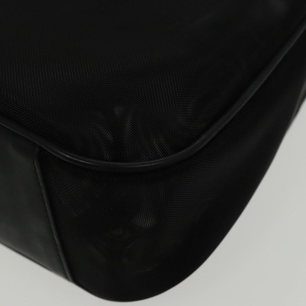 GUCCI Bamboo Mesh Hand Bag Nylon Black 001 5638 ep6383