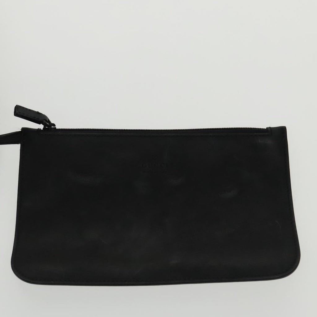 GUCCI Bamboo Mesh Hand Bag Nylon Black 001 5638 ep6383