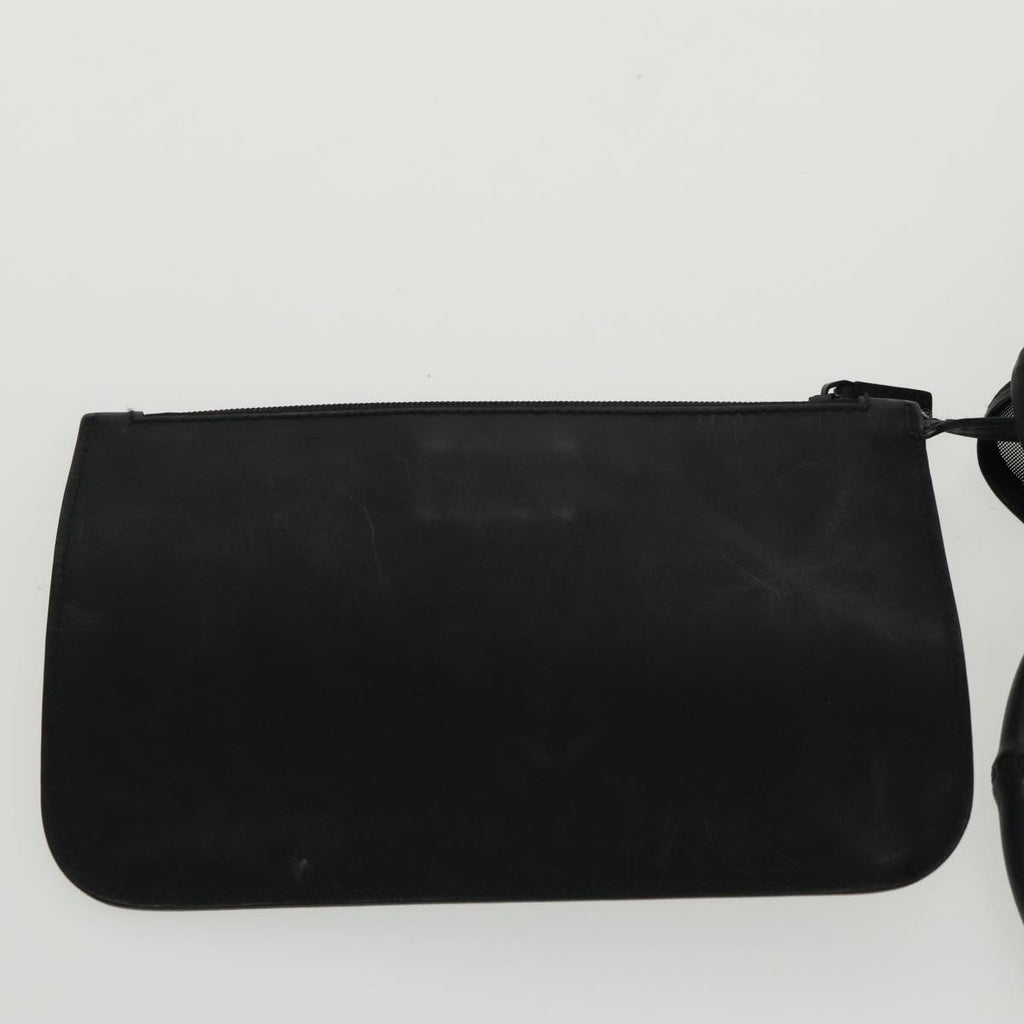 GUCCI Bamboo Mesh Hand Bag Nylon Black 001 5638 ep6383