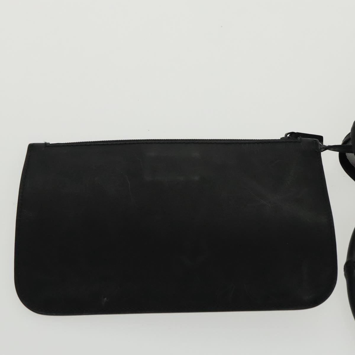 GUCCI Bamboo Mesh Hand Bag Nylon Black 001 5638 ep6383