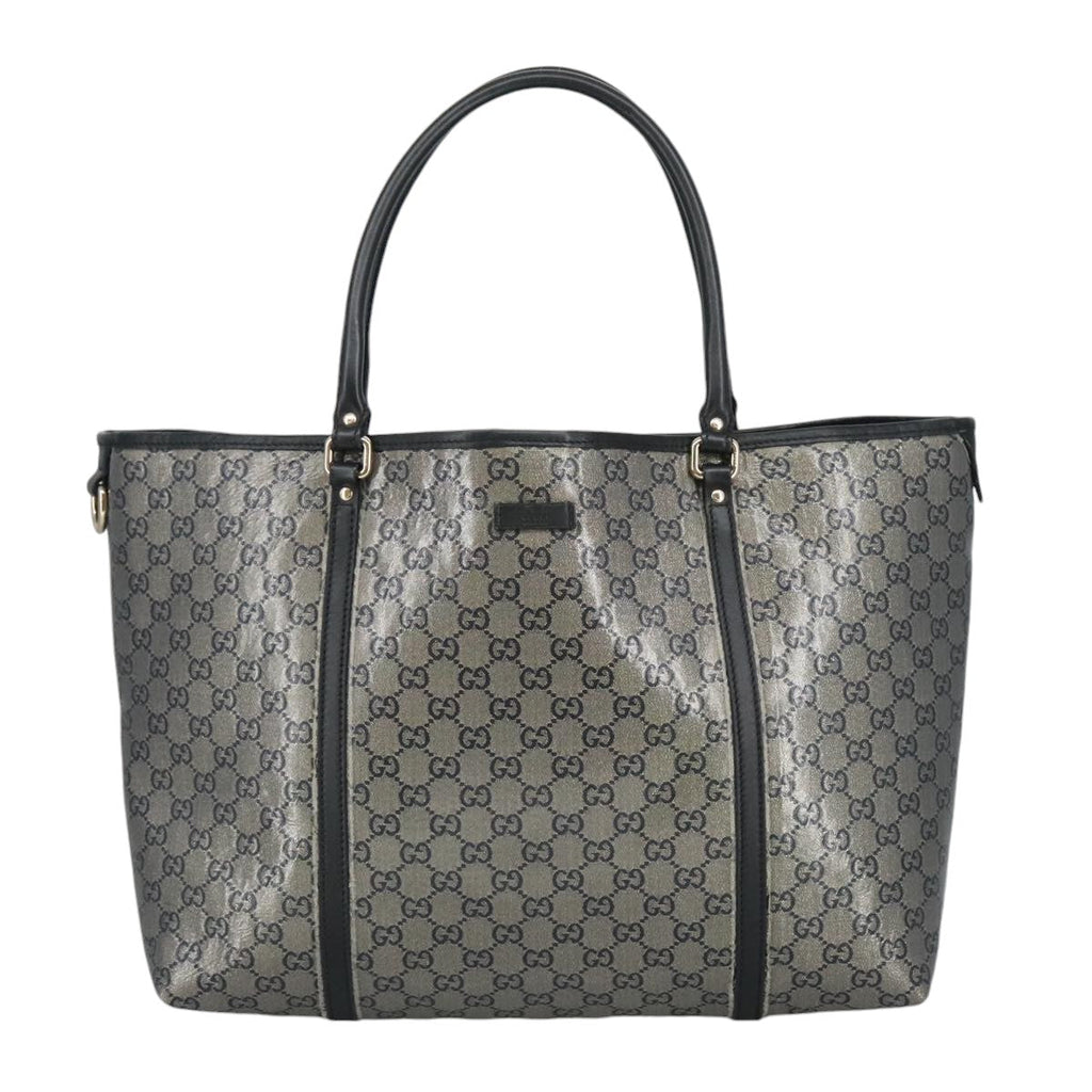 GUCCI GG Crystal Tote Bag Navy Gold 197954 ep6395
