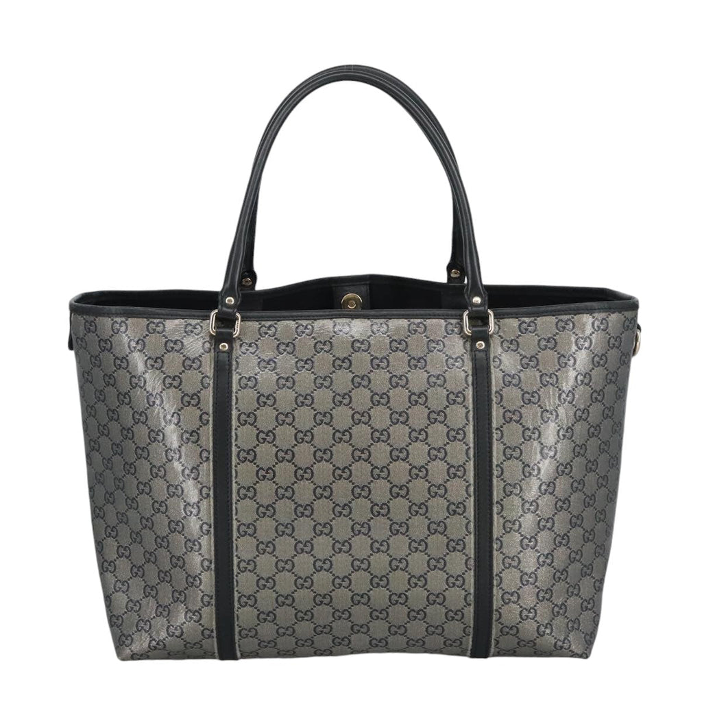 GUCCI GG Crystal Tote Bag Navy Gold 197954 ep6395
