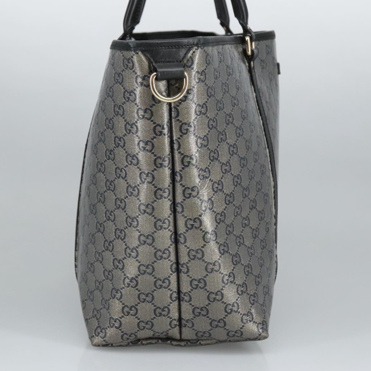 GUCCI GG Crystal Tote Bag Navy Gold 197954 ep6395