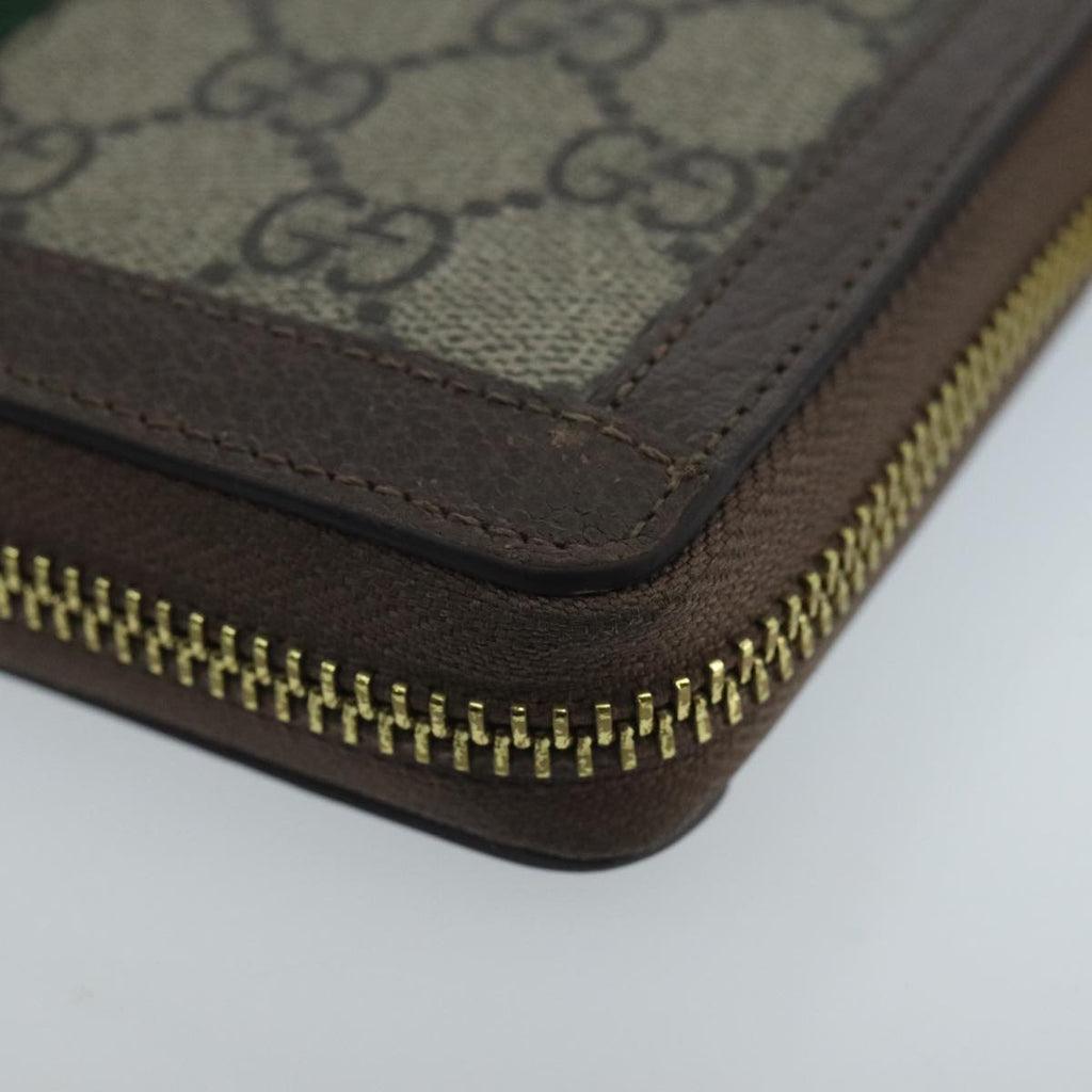 GUCCI GG Ophidia WebSherry Line Wallet PVC Beige Red Green ep6413