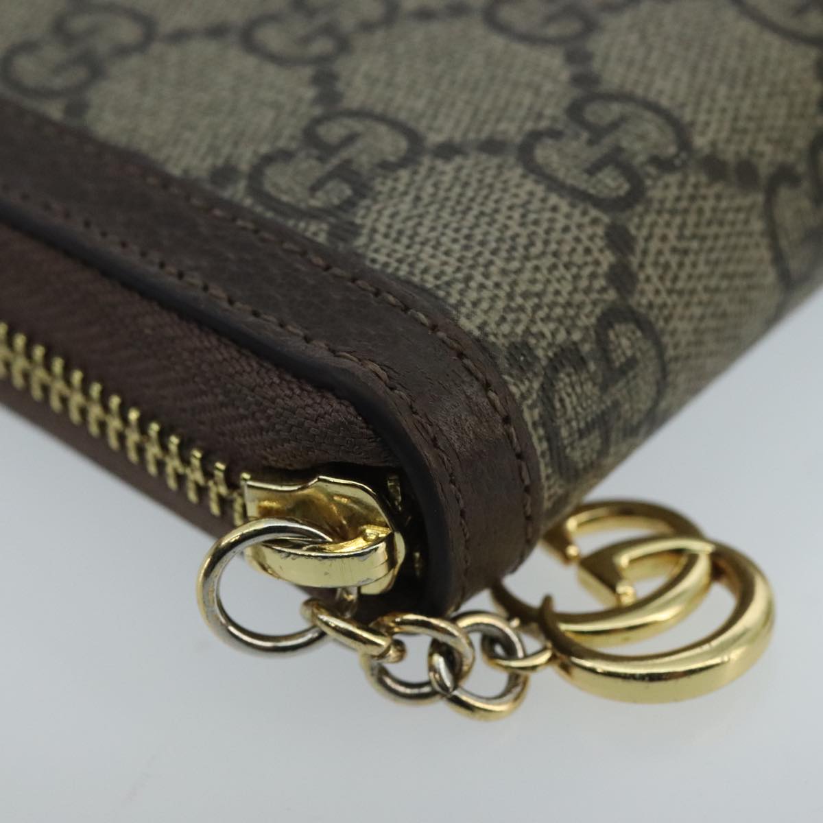 GUCCI GG Ophidia WebSherry Line Wallet PVC Beige Red Green ep6413