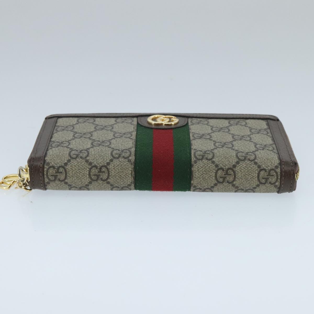 GUCCI GG Ophidia WebSherry Line Wallet PVC Beige Red Green ep6413