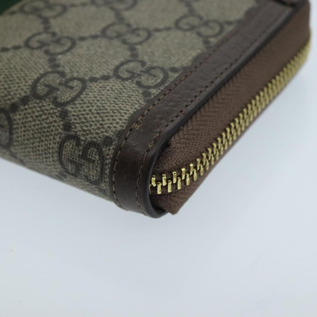 GUCCI GG Ophidia WebSherry Line Wallet PVC Beige Red Green ep6413