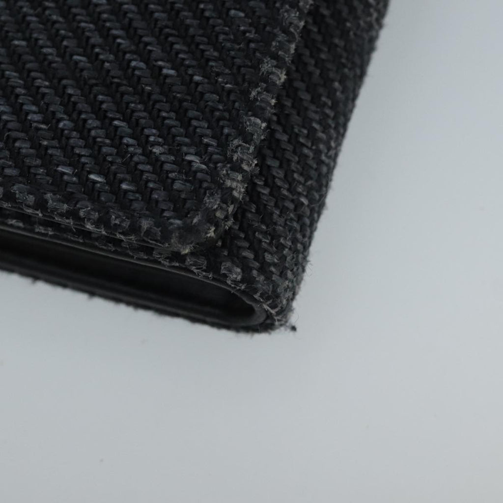 CHANEL Deauville line Long Wallet Canvas Navy Gold CC ep6417