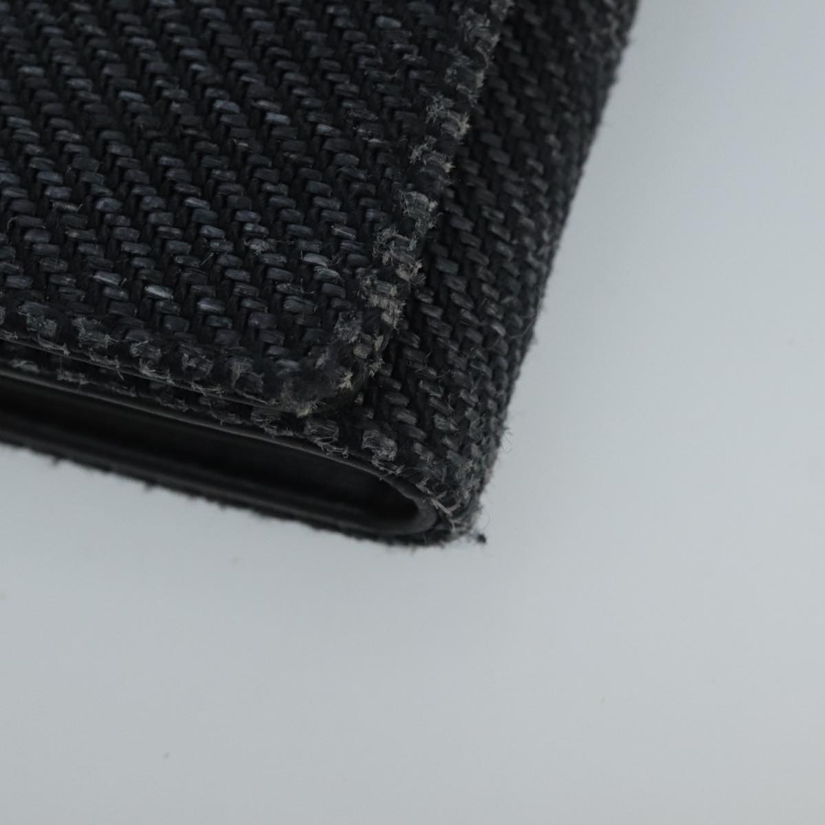 CHANEL Deauville line Long Wallet Canvas Navy Gold CC ep6417