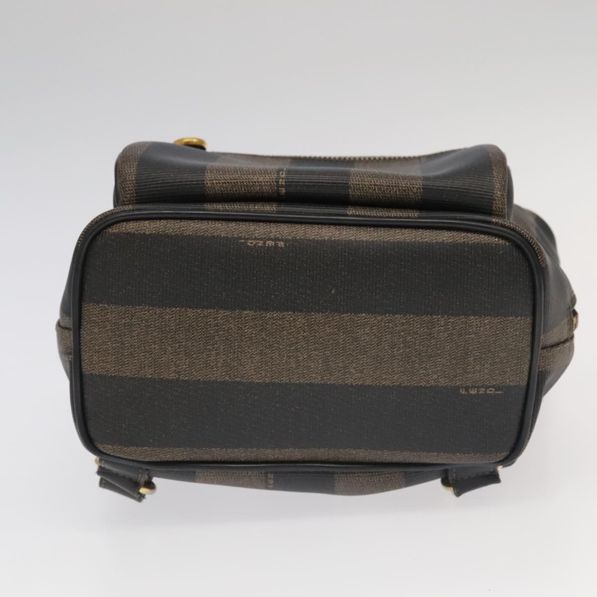 FENDI Pecan Canvas Backpack Brown Black gold ep6437