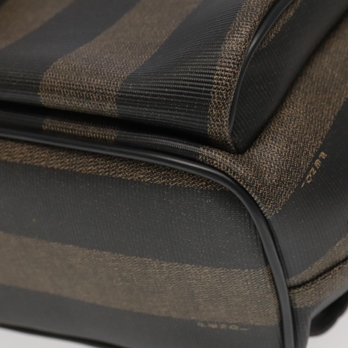 FENDI Pecan Canvas Backpack Brown Black gold ep6437