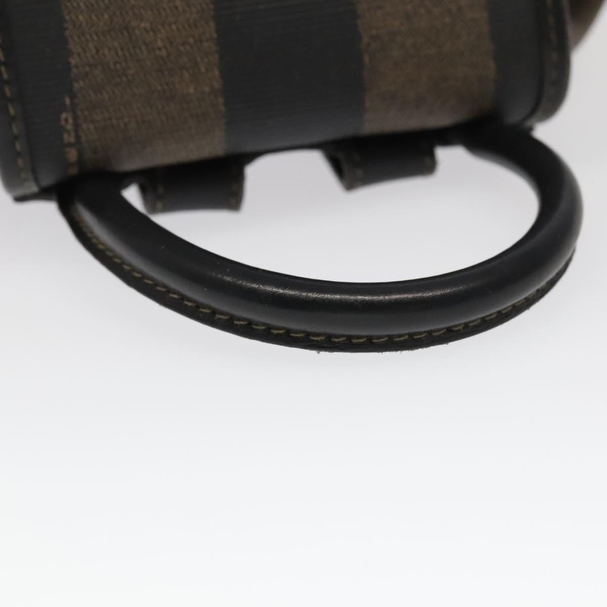 FENDI Pecan Canvas Backpack Brown Black gold ep6437