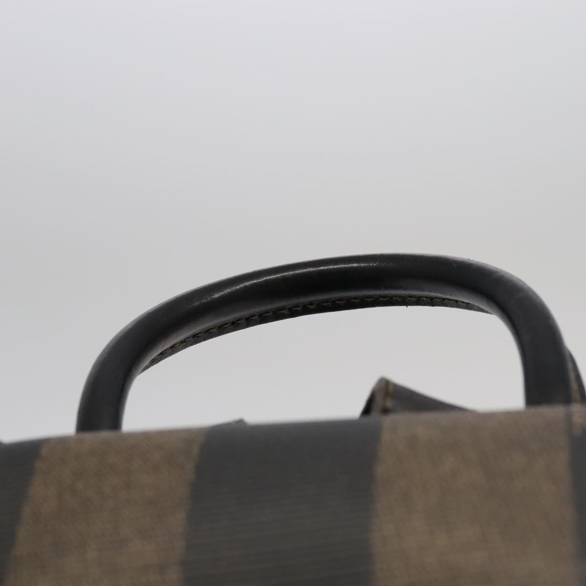 FENDI Pecan Canvas Backpack Brown Black gold ep6437