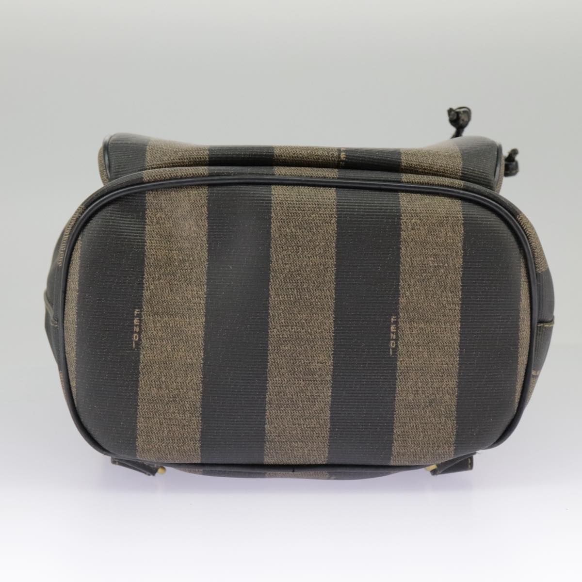 FENDI Pecan Canvas Backpack Brown Black gold ep6451