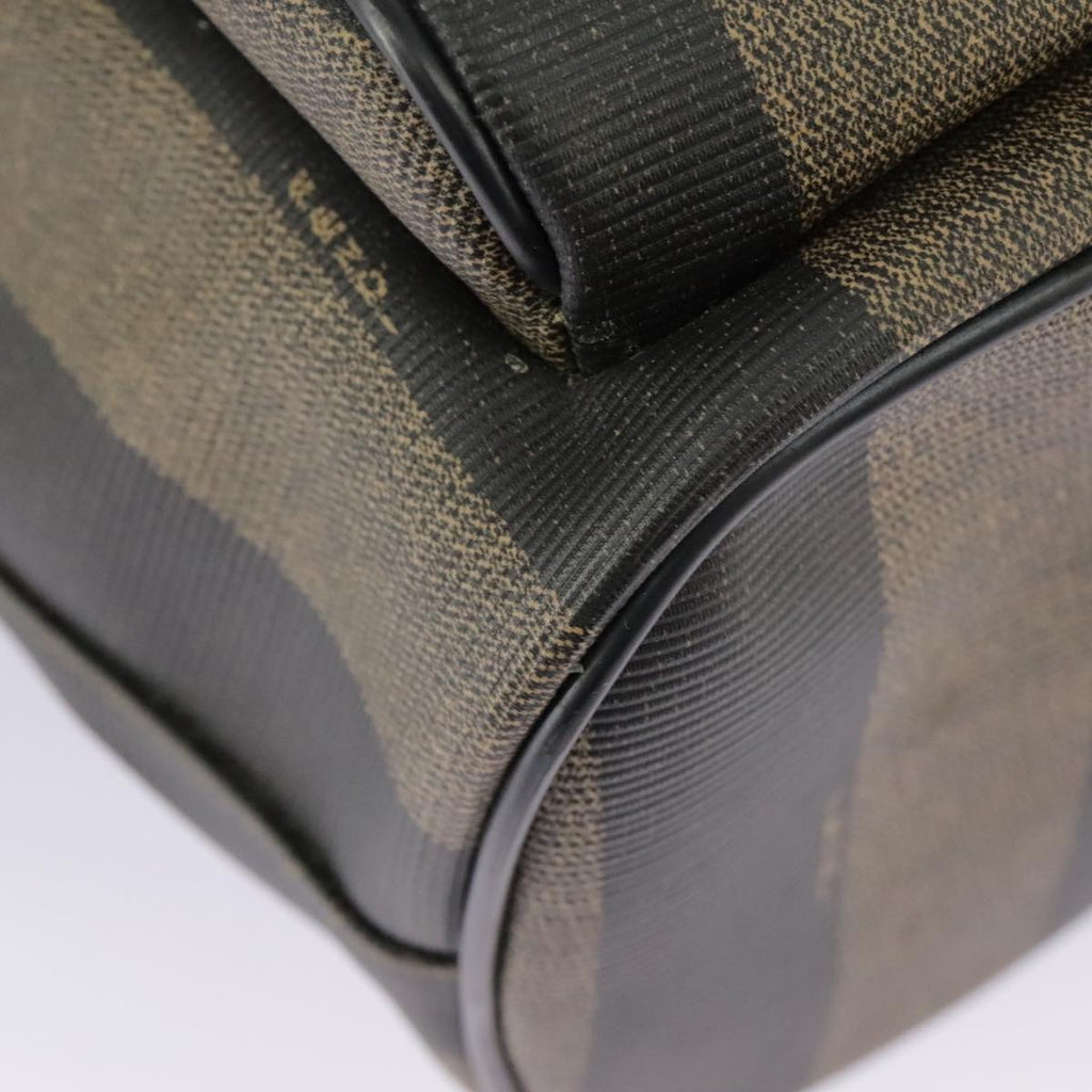 FENDI Pecan Canvas Backpack Brown Black gold ep6451