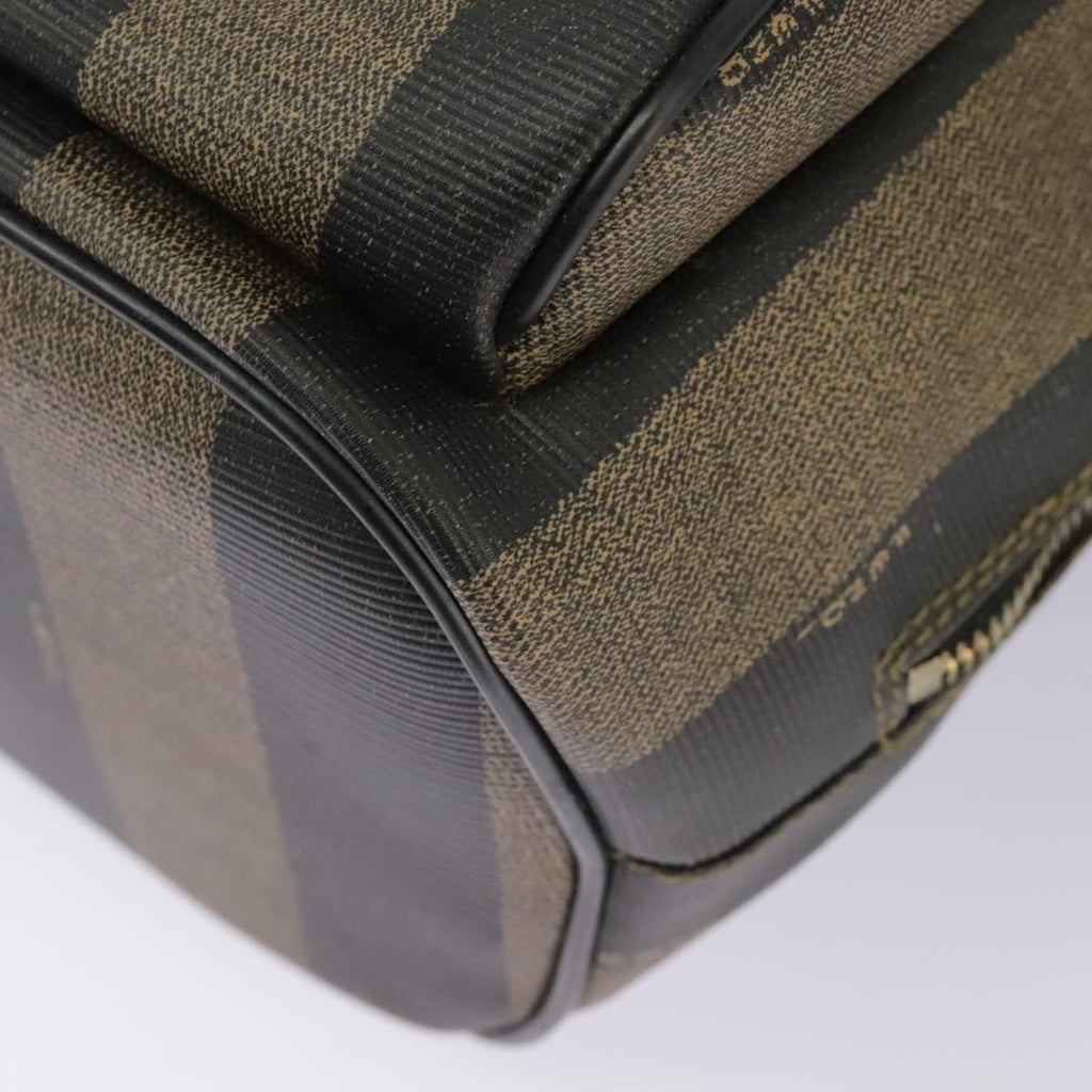 FENDI Pecan Canvas Backpack Brown Black gold ep6451