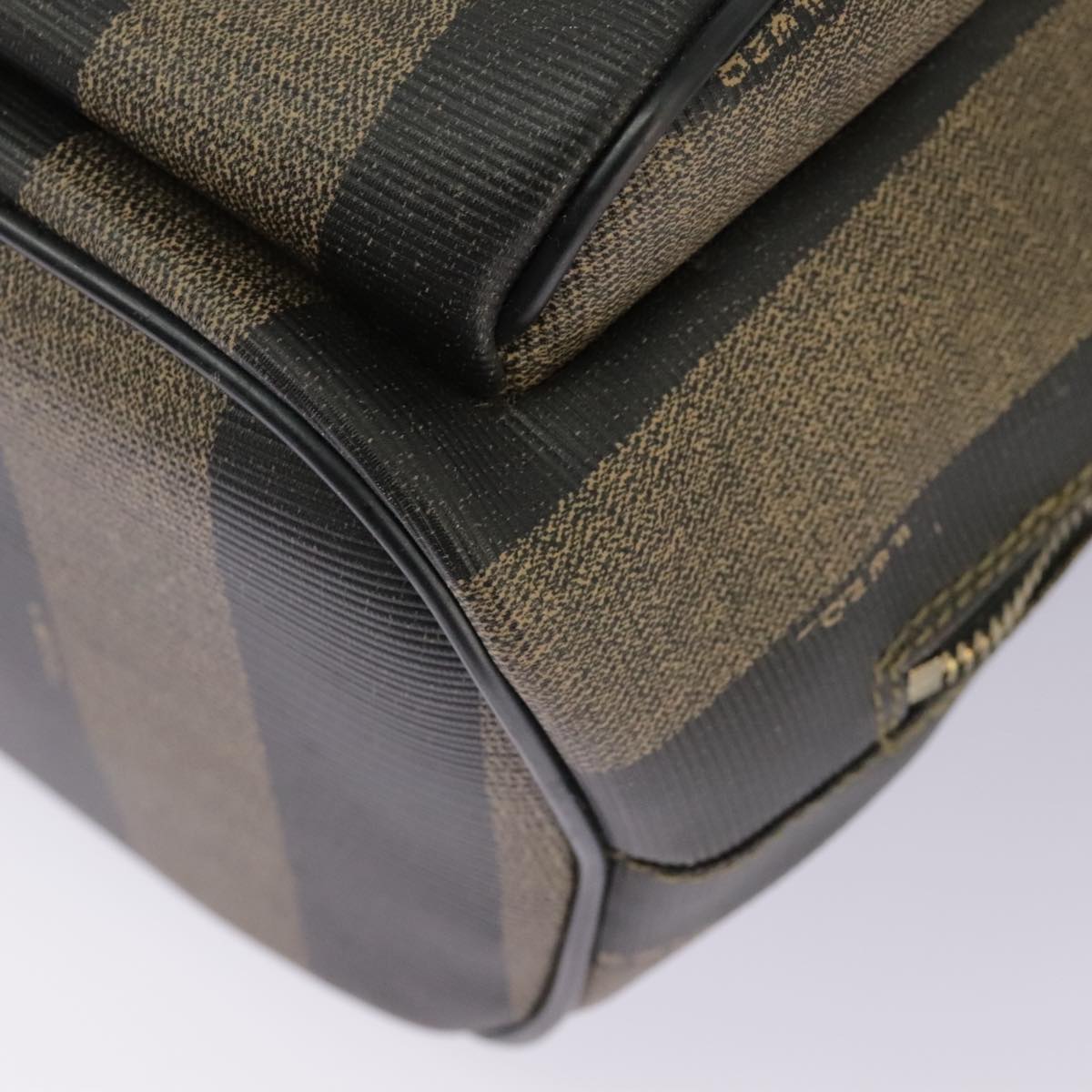 FENDI Pecan Canvas Backpack Brown Black gold ep6451