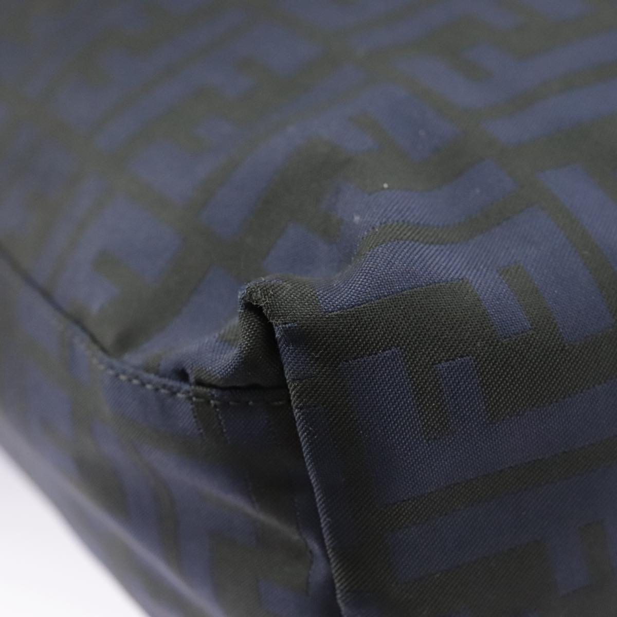 FENDI Zucca Canvas Tote Bag Gold Navy ep6478