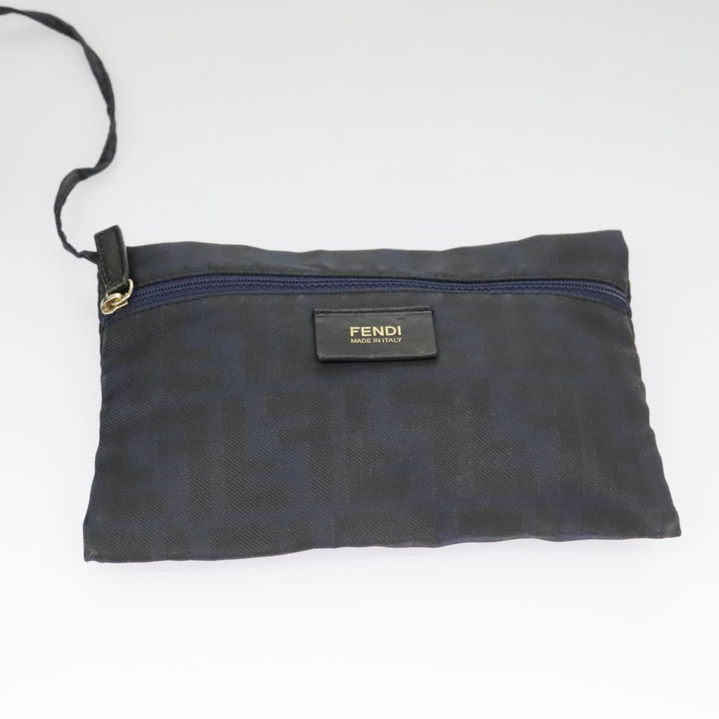 FENDI Zucca Canvas Tote Bag Gold Navy ep6478