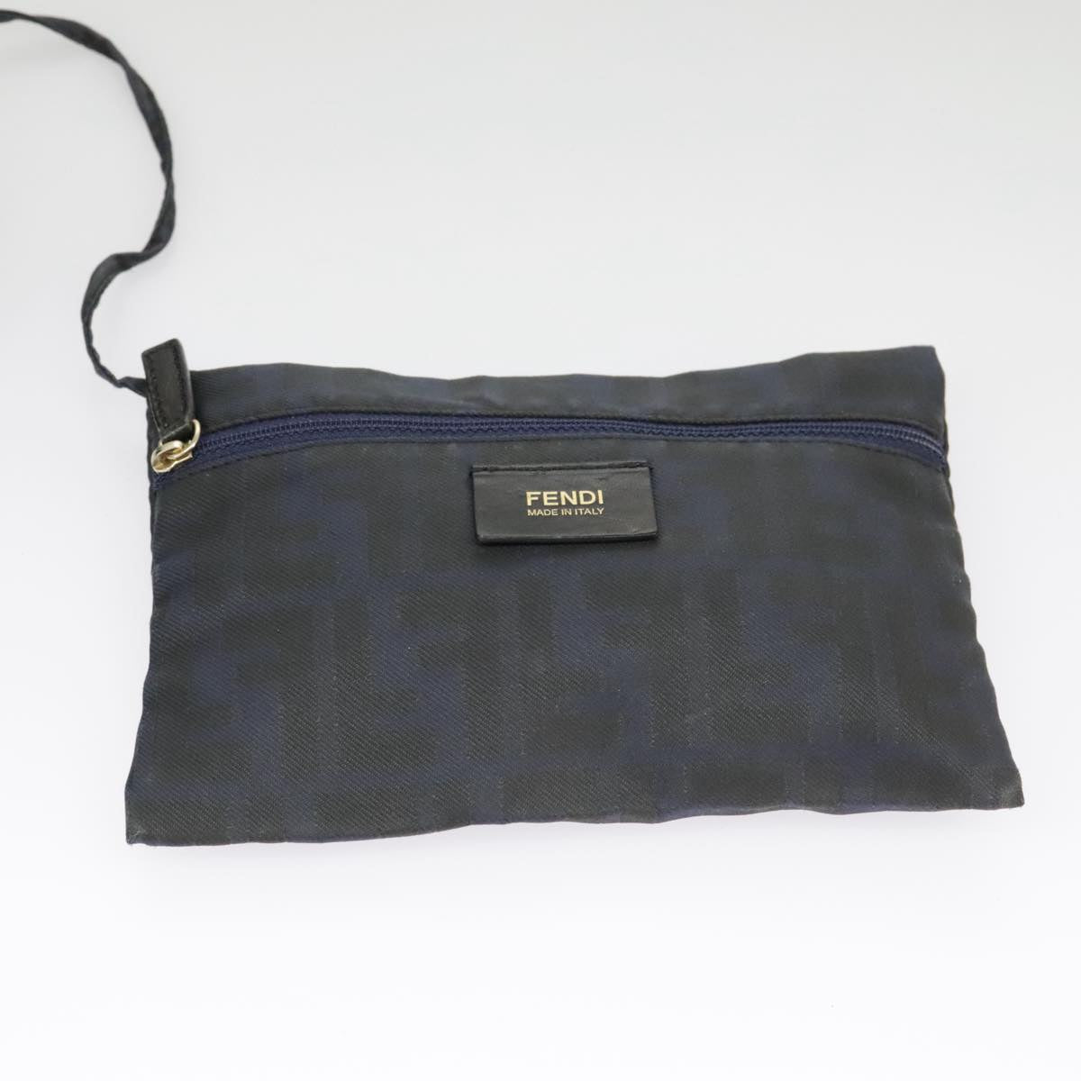 FENDI Zucca Canvas Tote Bag Gold Navy ep6478