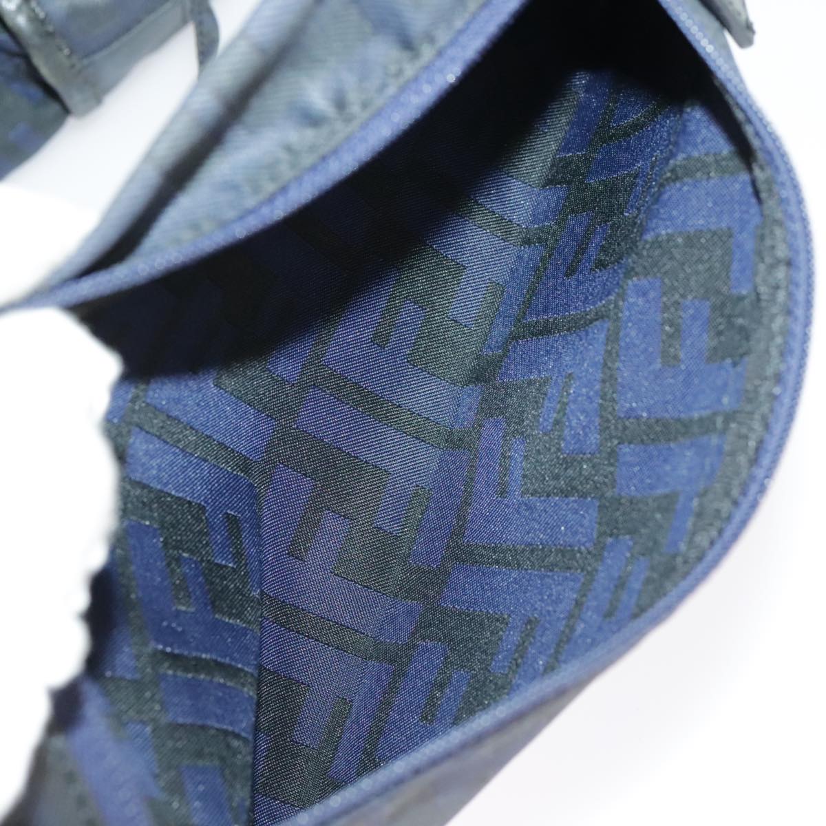 FENDI Zucca Canvas Tote Bag Gold Navy ep6478
