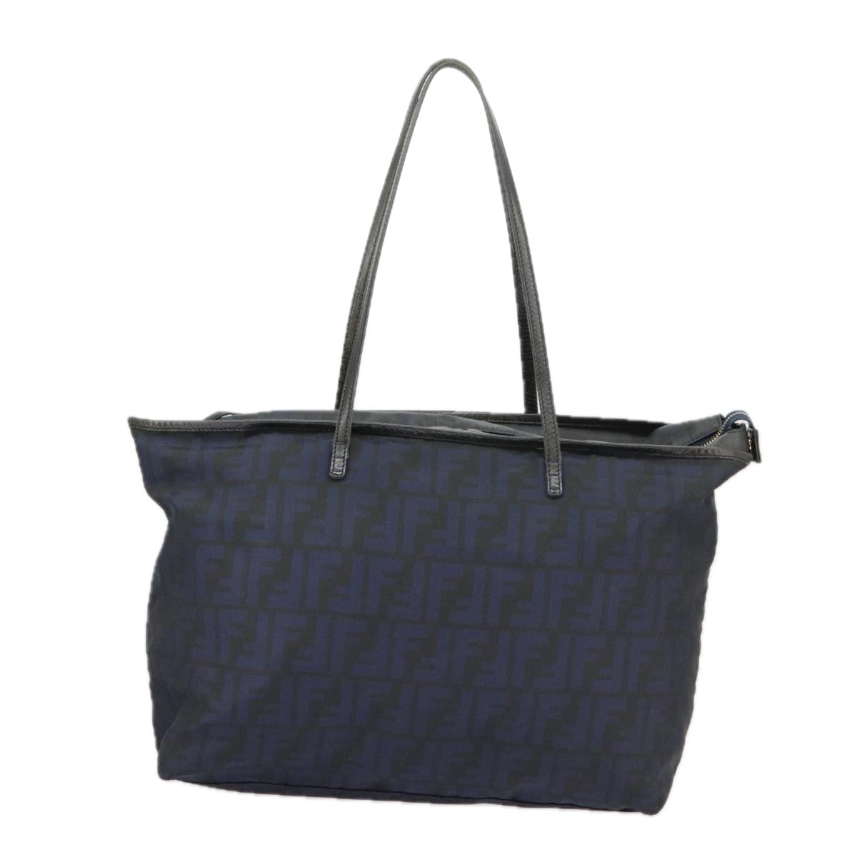 FENDI Zucca Canvas Tote Bag Gold Navy ep6478