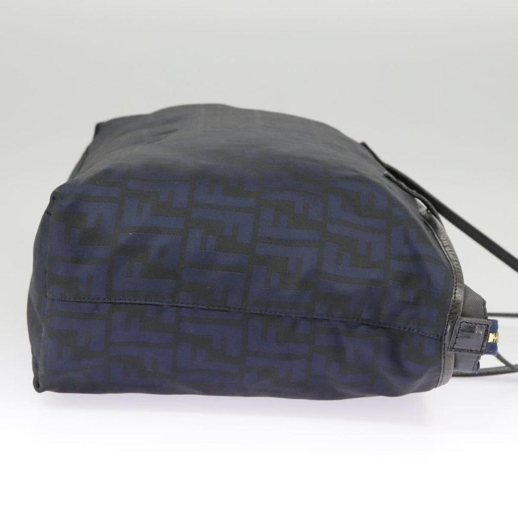 FENDI Zucca Canvas Tote Bag Gold Navy ep6478