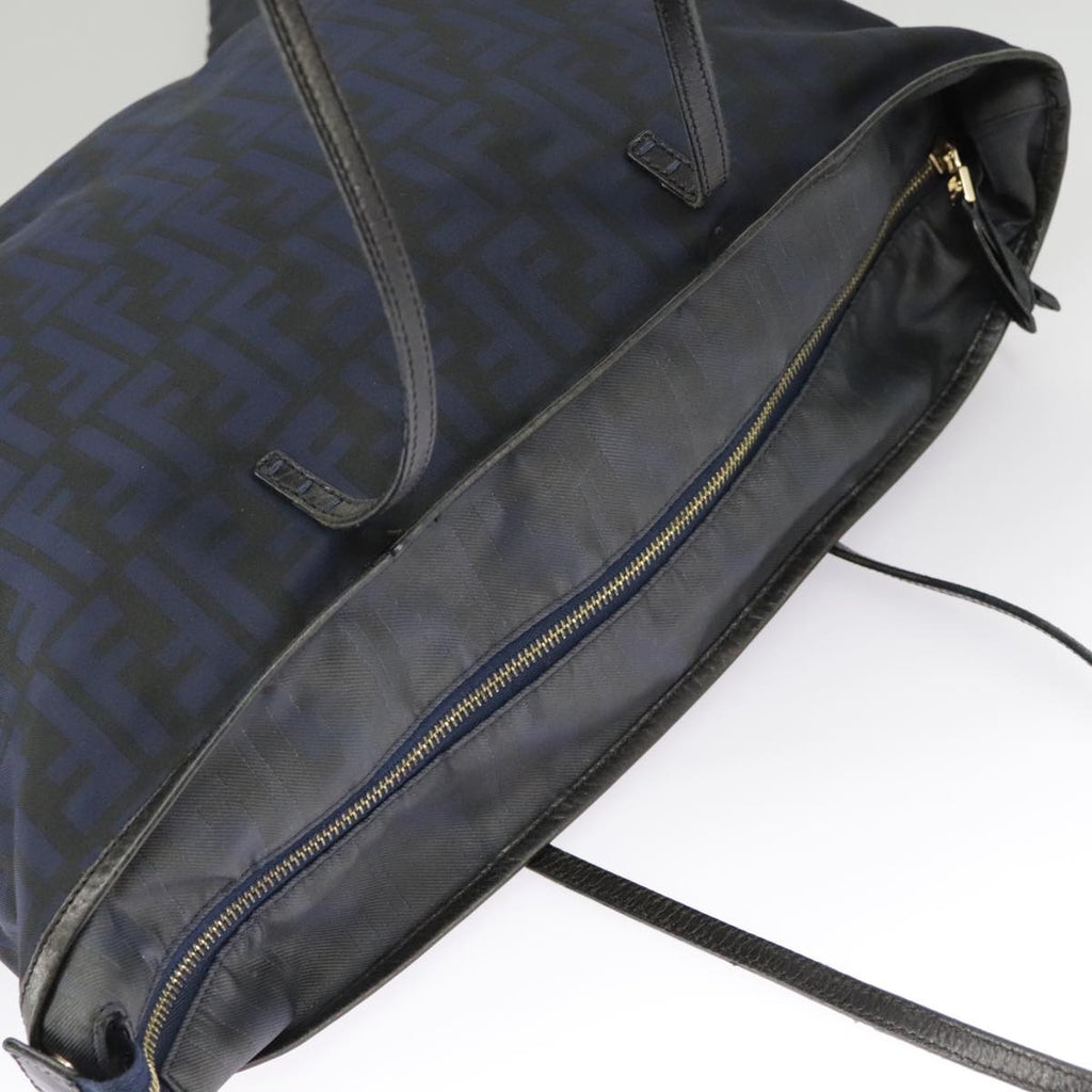 FENDI Zucca Canvas Tote Bag Gold Navy ep6478