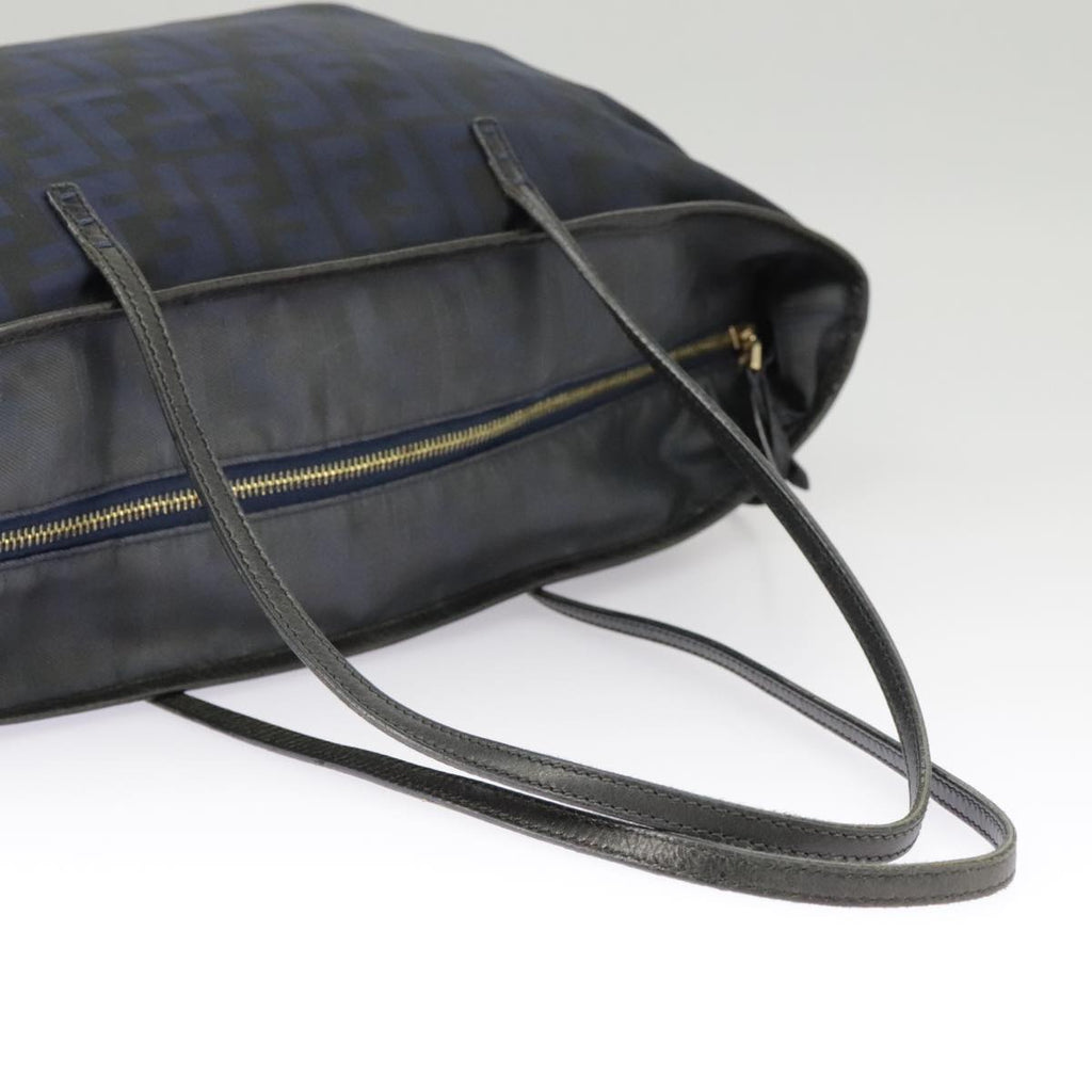 FENDI Zucca Canvas Tote Bag Gold Navy ep6478