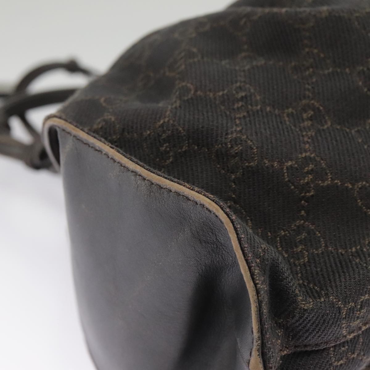 GUCCI GG Canvas Hand Bag Brown 76554 ep6486