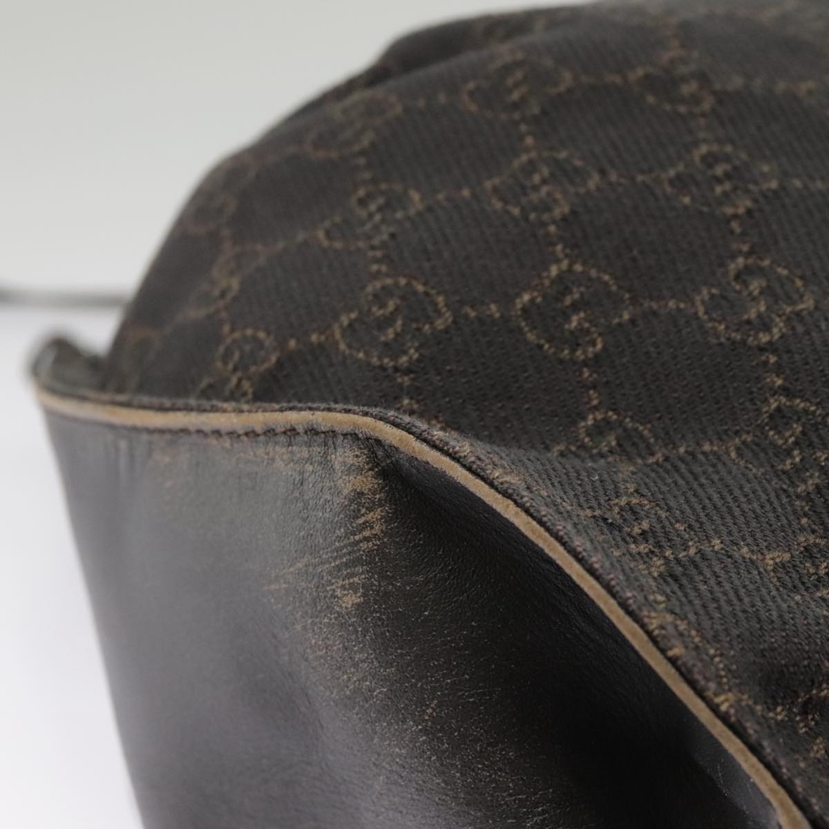 GUCCI GG Canvas Hand Bag Brown 76554 ep6486