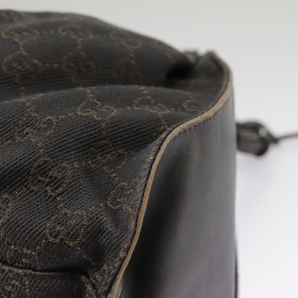 GUCCI GG Canvas Hand Bag Brown 76554 ep6486