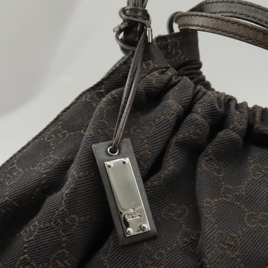 GUCCI GG Canvas Hand Bag Brown 76554 ep6486