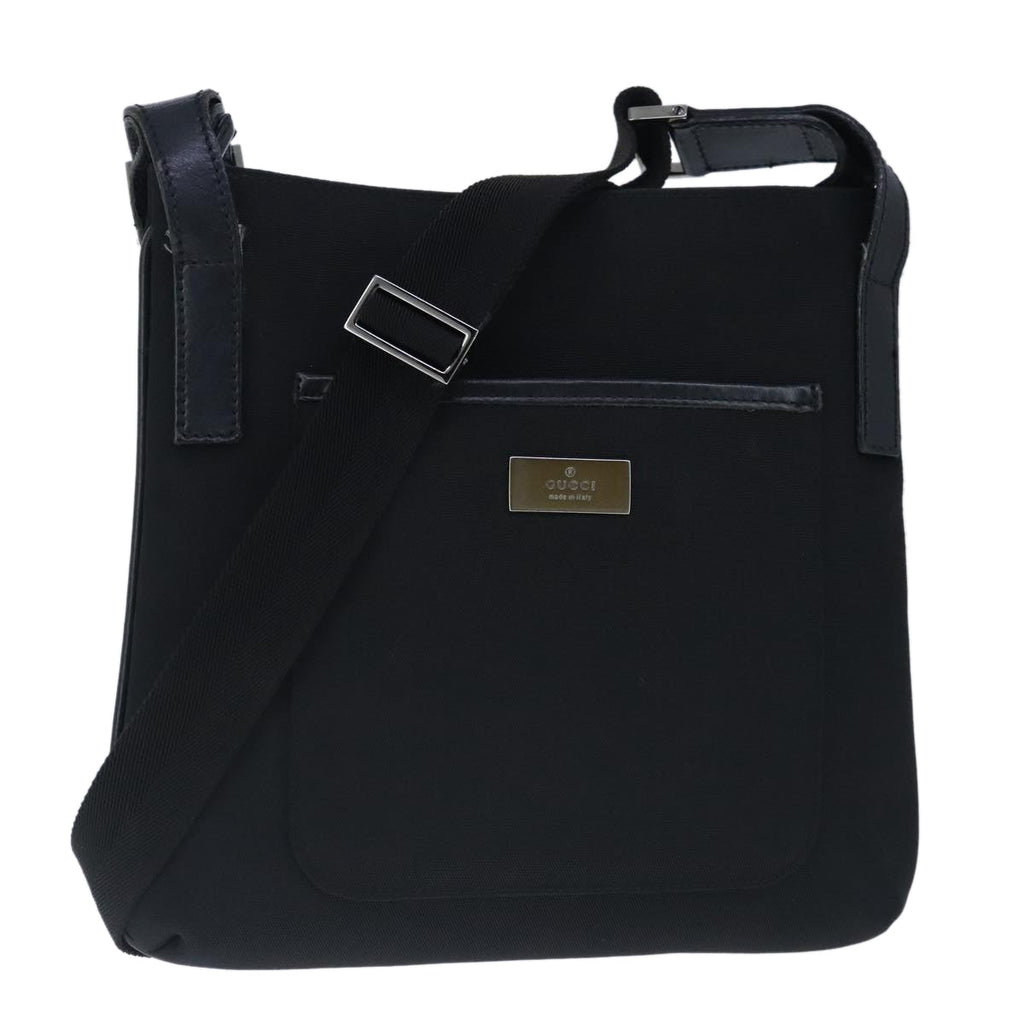 GUCCI Shoulder Bag Canvas Black 122793 ep6492