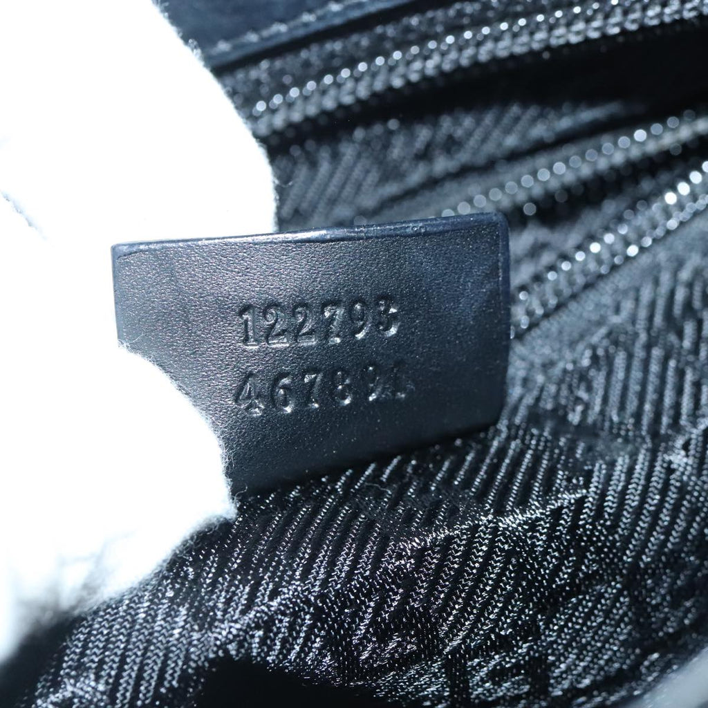 GUCCI Shoulder Bag Canvas Black 122793 ep6492