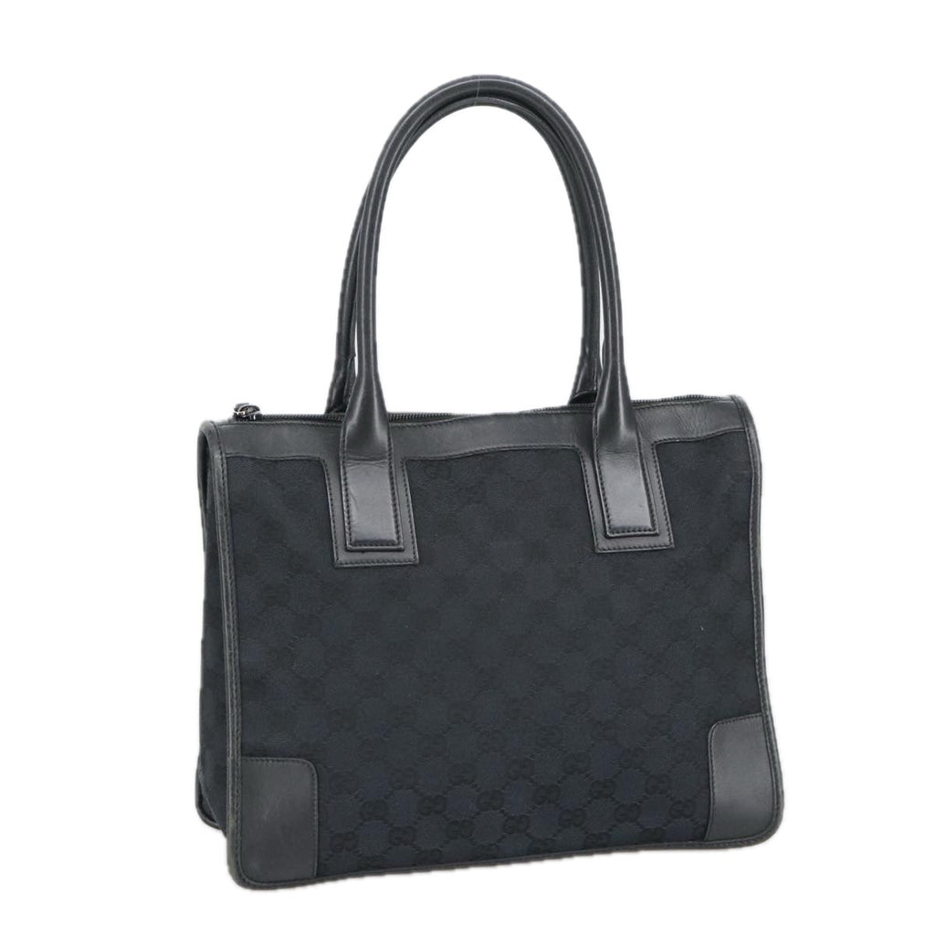 GUCCI GG Canvas Hand Bag Black Silver 000 0855 ep6498