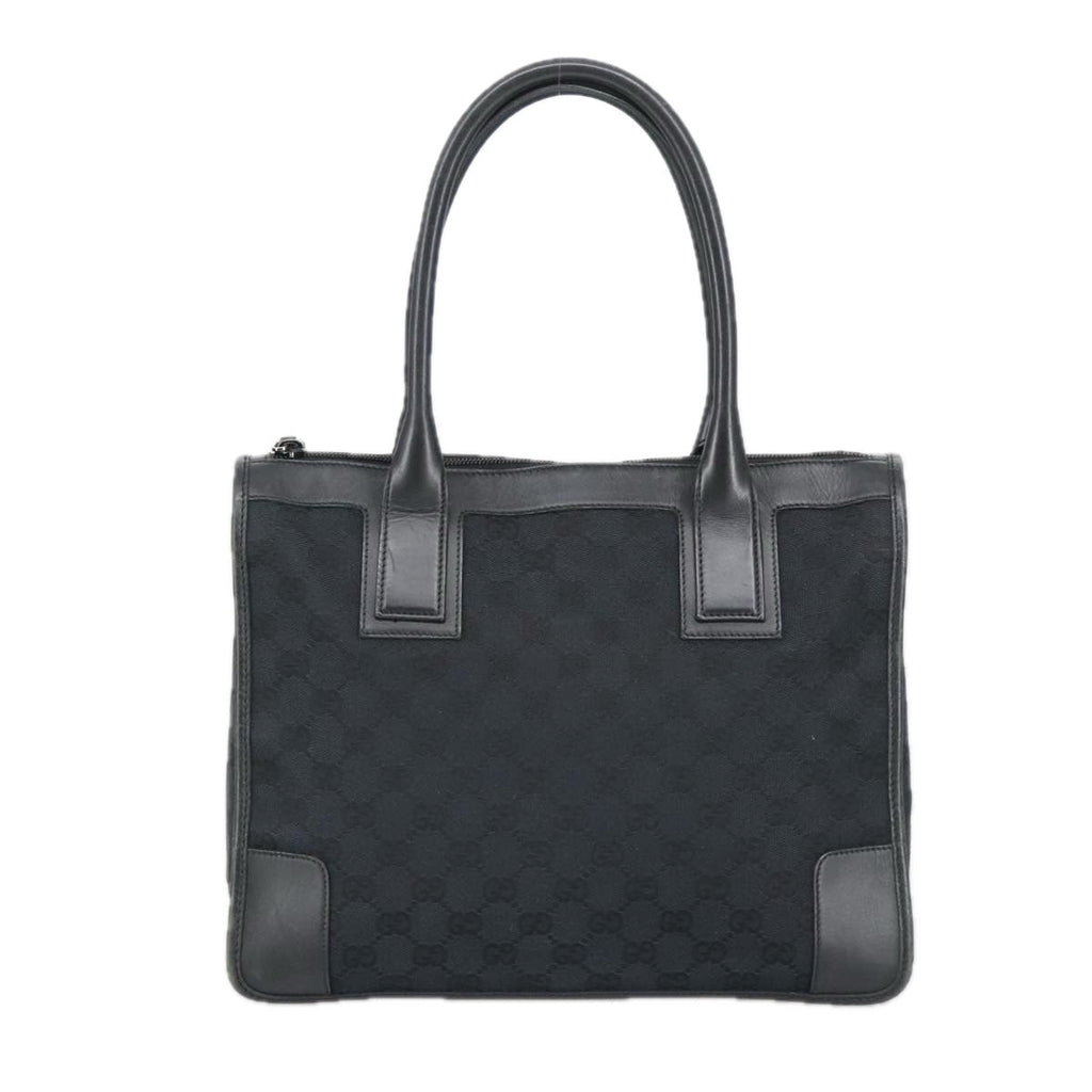 GUCCI GG Canvas Hand Bag Black Silver 000 0855 ep6498