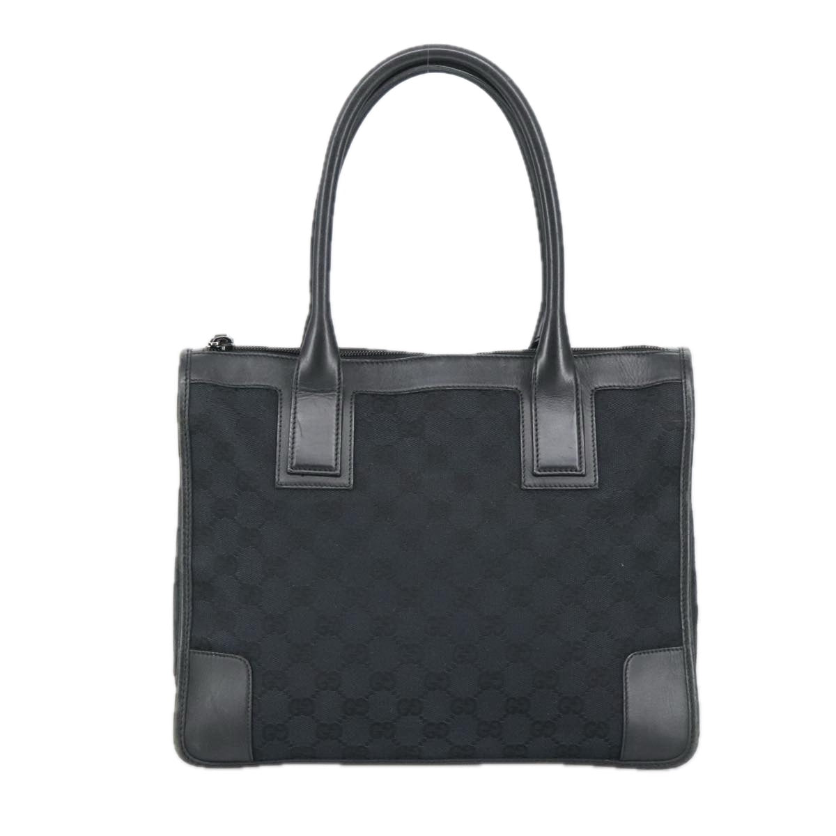 GUCCI GG Canvas Hand Bag Black Silver 000 0855 ep6498