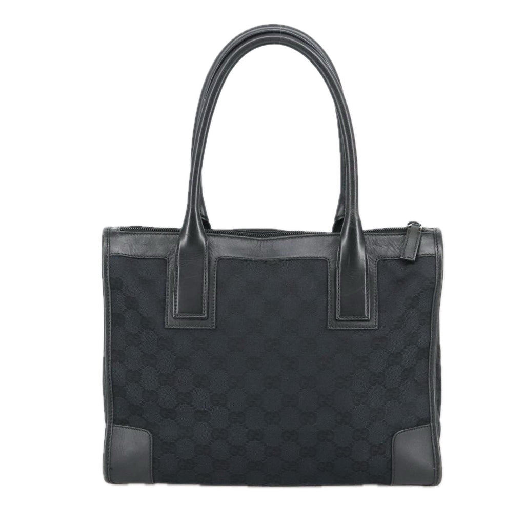 GUCCI GG Canvas Hand Bag Black Silver 000 0855 ep6498