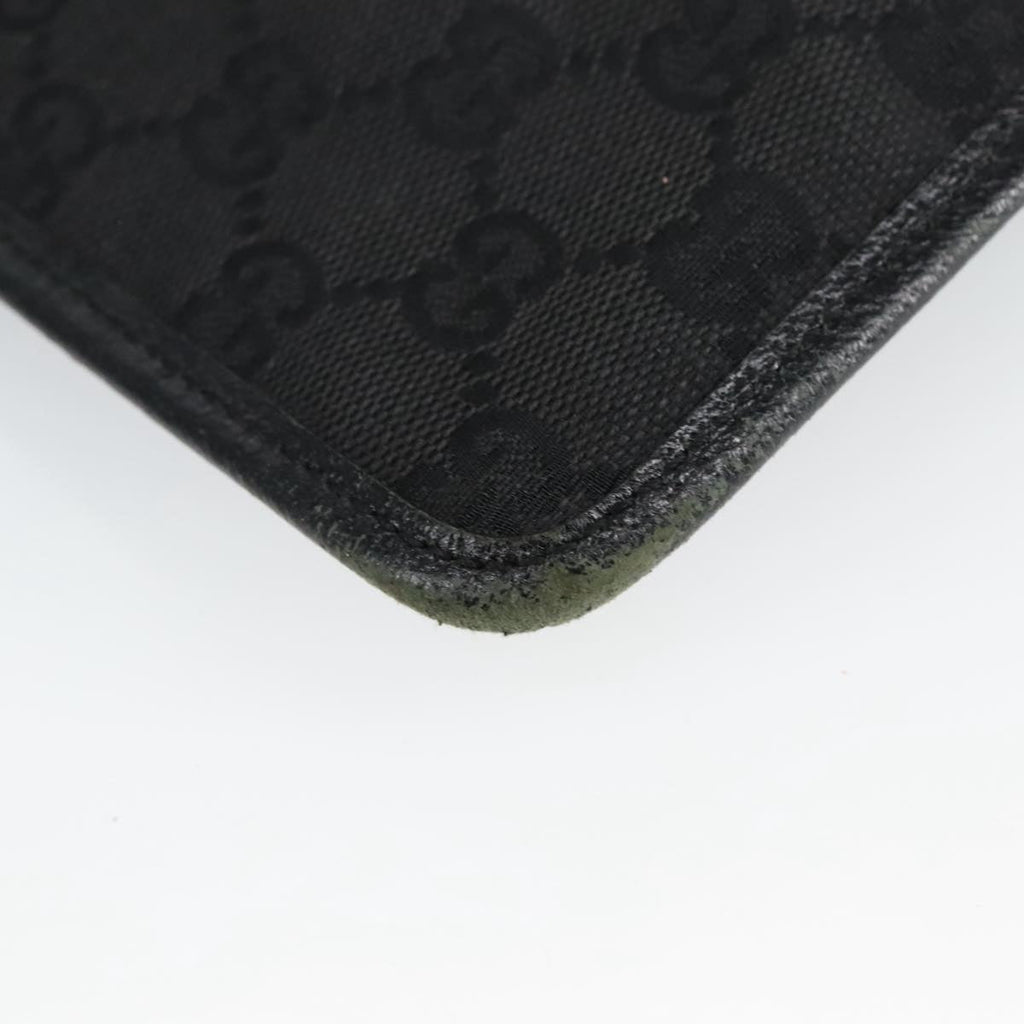 GUCCI GG Canvas Shoulder Bag Black Silver 27639 ep6499