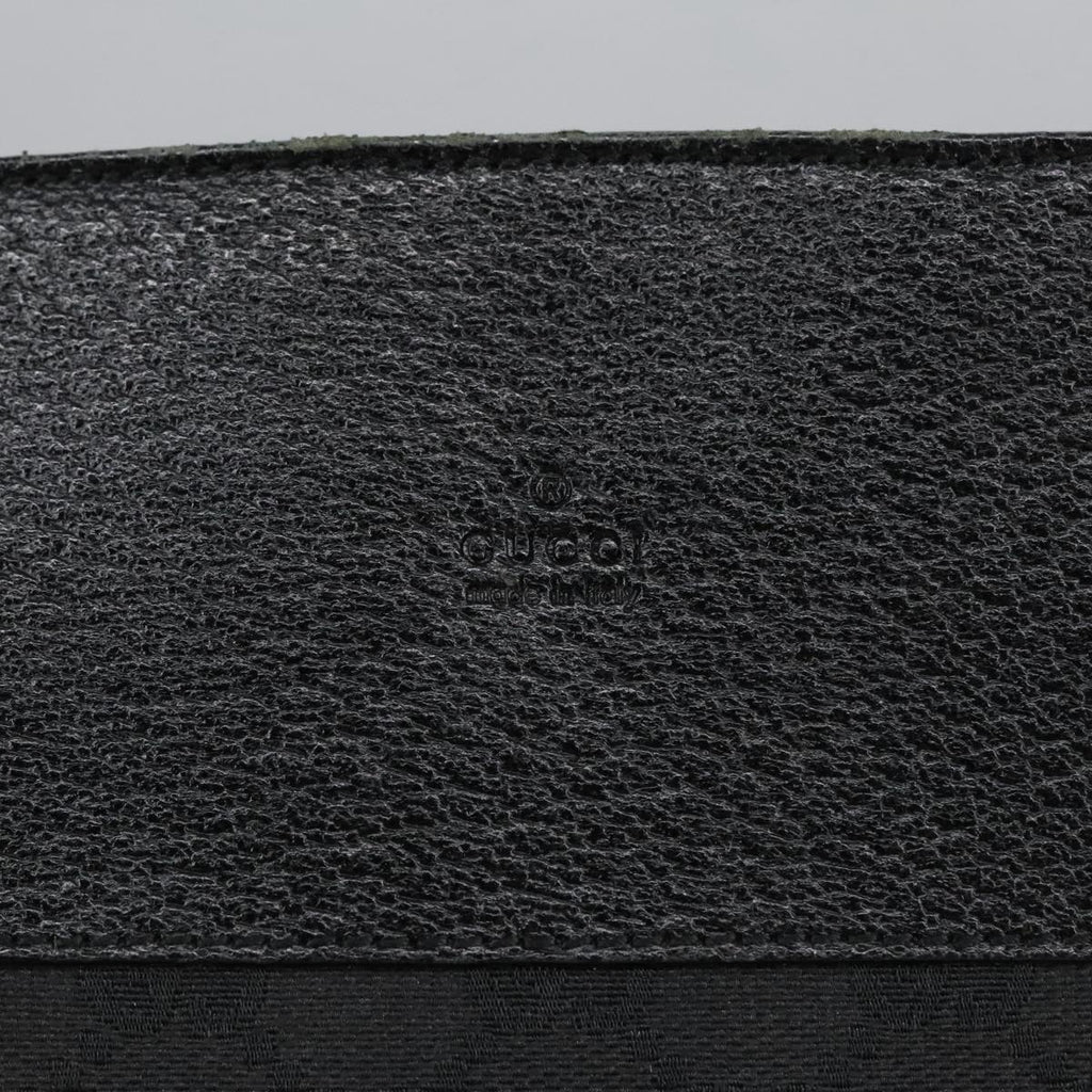 GUCCI GG Canvas Shoulder Bag Black Silver 27639 ep6499